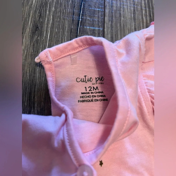 Cutie Pie Pink Flamingo Matching Set Tulle Skirt Size 12M - Picture 5 of 5